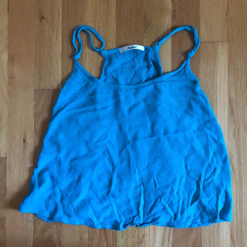 Papaya Cropped Open Back Tank - Picture 1 of 2